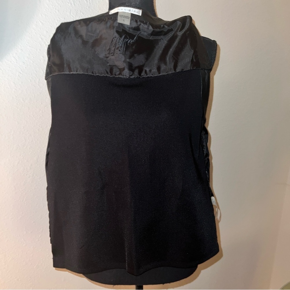 Peter Nygard Unisex Black Leather Full Zip Vest Size Large - Picture 8 of 12
